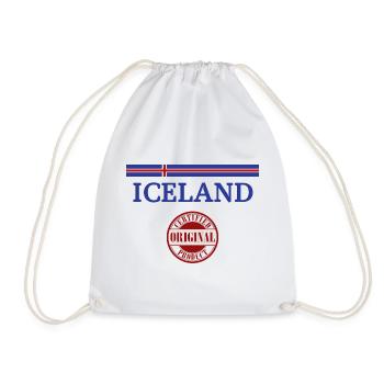 Drapeau de l’Islande, fierté islandaise - Sac de sport léger - blanc - Devant