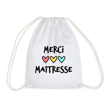 MAÎTRESSE. MERCI. MERCI MAÎTRESSE - Sac de sport léger - blanc - Devant