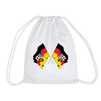 Drapeaux traversant la Sarre - Sac de sport léger - blanc - Devant