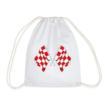 Deux drapeaux de la province du Brabant-Septentrional - Sac de sport léger - blanc - Devant