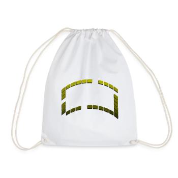 Frame Squares Graduated Green Gradient - Drawstring Bag - white - Front