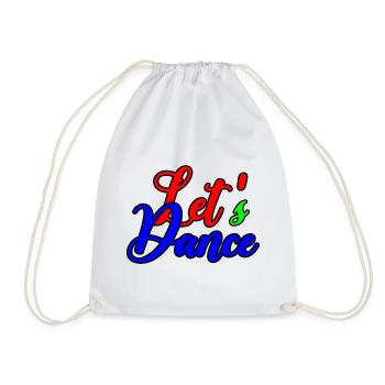 Swinging Dance Line T-Shirt - Drawstring Bag - white - Front