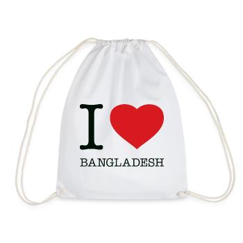 I LOVE BANGLADESH - Drawstring Bag - white - Front
