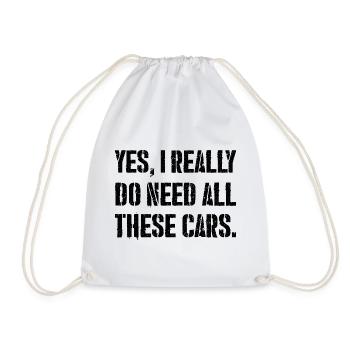 yes I really do need all these cars - Sac de sport léger - blanc - Devant