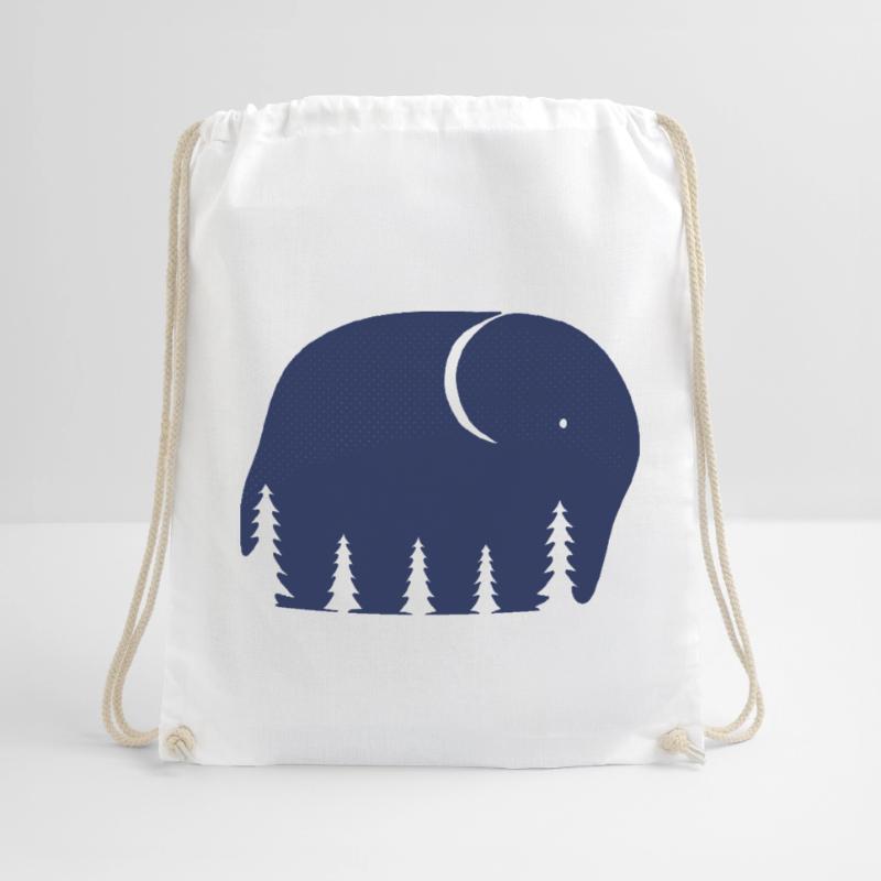 Ein Elefant oder ein Wald in dieser Fun Optical Illusi Turnbeutel