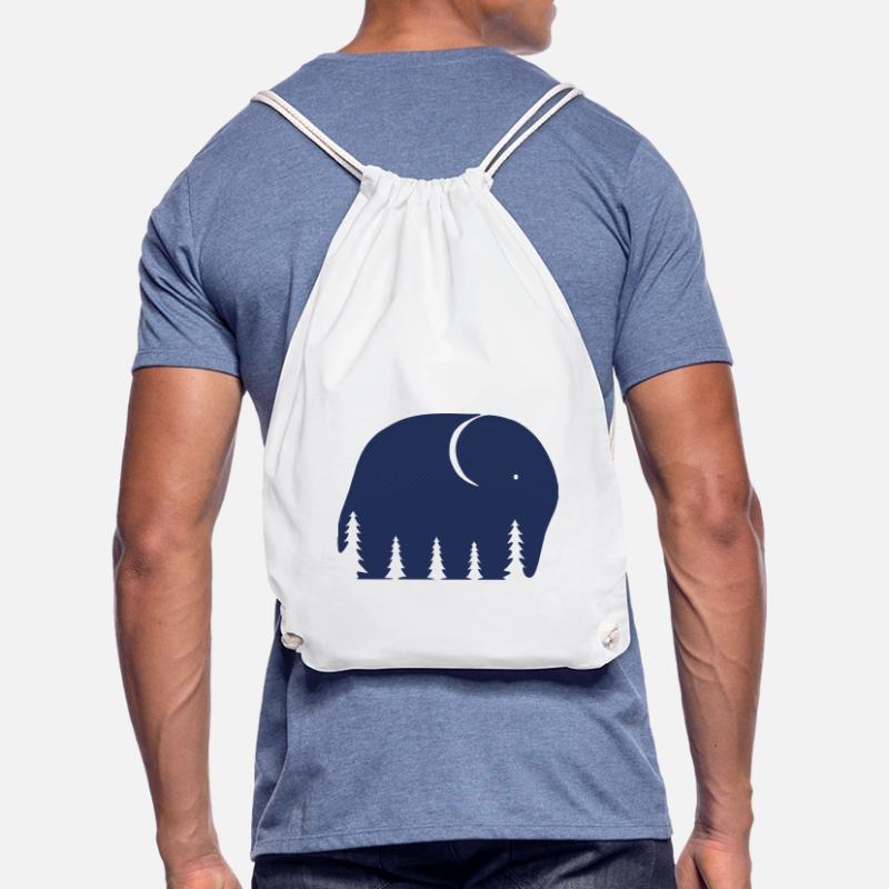 Ein Elefant oder ein Wald in dieser Fun Optical Illusi Turnbeutel
