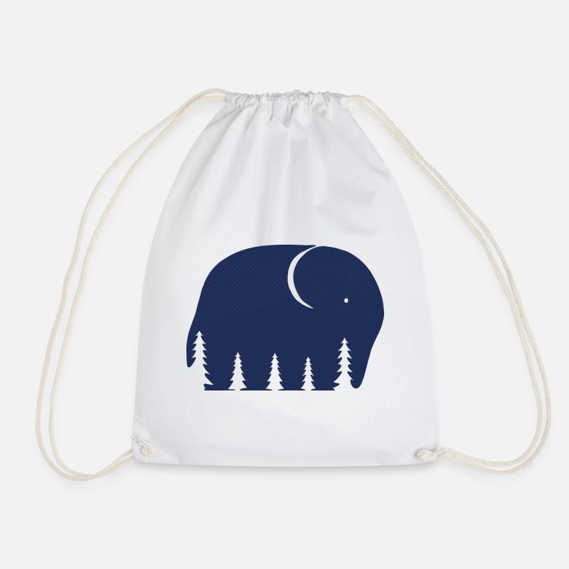 Ein Elefant oder ein Wald in dieser Fun Optical Illusi - Turnbeutel - Weiß