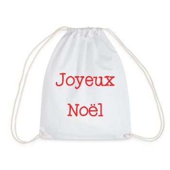 CHRISTMAS. MERRY CHRISTMAS. FIR. HAPPY NEW YEAR - Drawstring Bag - white - Front