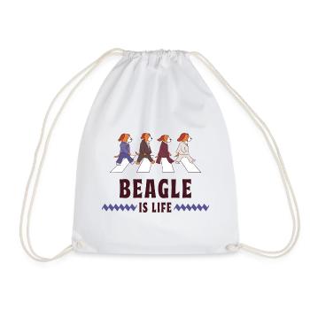 Beagle is life design - Drawstring Bag - white - Front