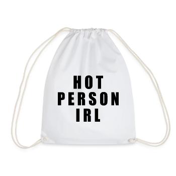 Hot person irl - Turnbeutel - Weiß - Vorne