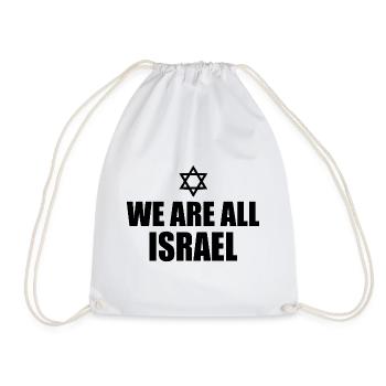 We stand with israel - Turnbeutel - Weiß - Vorne