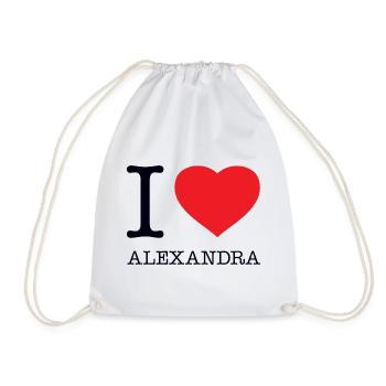 J’ADORE ALEXANDRA - Sac de sport léger - blanc - Devant