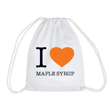 I LOVE MAPLE SYRUP Ahornsirup - Drawstring Bag - white - Front