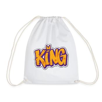 King - Graffiti coloré Streetwear Design - Sac de sport léger - blanc - Devant
