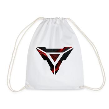 Futuristic Geometric Burst Design - Drawstring Bag - white - Front