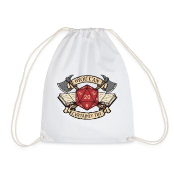 You Can Certainly Try RPG Tabletop DM Favorite  - Drawstring Bag - white - Front