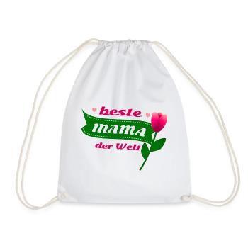 Beste Mama der Welt Design Geschenk - Turnbeutel - Weiß - Vorne