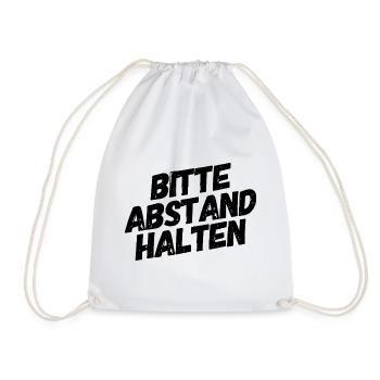 Please keep your distance Corona Crisis Note - Drawstring Bag - white - Front