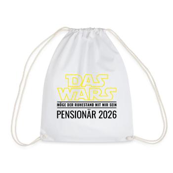 Pensionär 2026 Das wars Ruhestand Beamter Pension - Turnbeutel - Weiß - Vorne