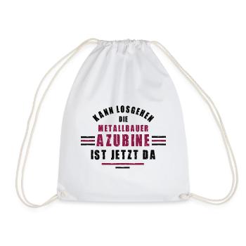 Trainee metalworker apprenticeship training metalworker - Drawstring Bag - white - Front