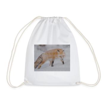 Geometrischer Fuchs - Turnbeutel - Weiß - Vorne