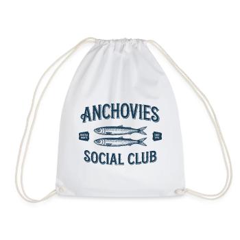 Anchovies Social Club - Turnbeutel - Weiß - Vorne