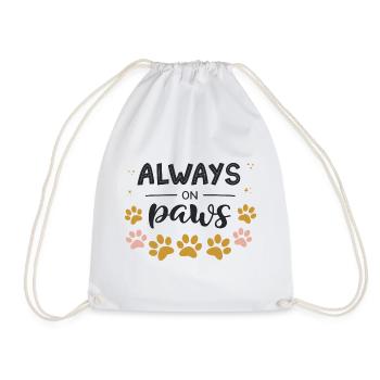 Always on your feet - Drawstring Bag - white - Front