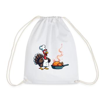 Cuisinier de dinde de Thanksgiving - Sac de sport léger - blanc - Devant