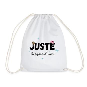 Juste une fille d’hiver cadeau - Sac de sport léger - blanc - Devant