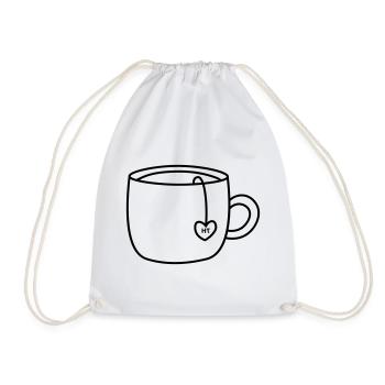 HT logo Tasse_Transparent - Sac de sport léger - blanc - Devant