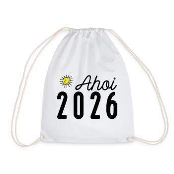2026 - Drawstring Bag - white - Front