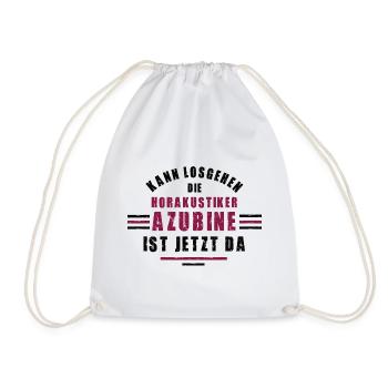 Trainee Hearing Aid Acoustician Apprenticeship Hearing Acoustics Training - Drawstring Bag - white - Front