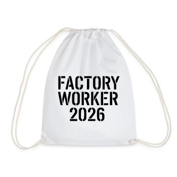 Ouvrier d’usine 2026 – forte motivation industrielle - Sac de sport léger - blanc - Devant