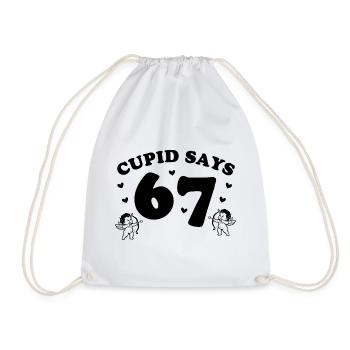 Cupidon dit 67 – design ludique de Cupidon - Sac de sport léger - blanc - Devant