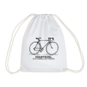 Bike - Drawstring Bag - white - Front