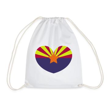 Arizona-Herzflagge - Turnbeutel - Weiß - Vorne