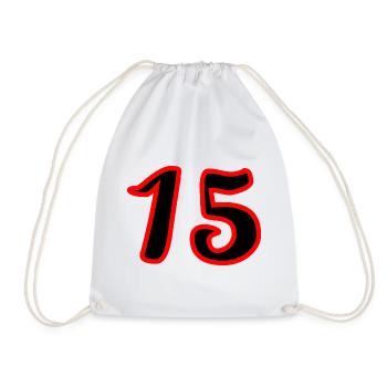 15. 15 ANS. 15e ANNIVERSAIRE. ANNIVERSAIRE 15 ANS. - Sac de sport léger - blanc - Devant