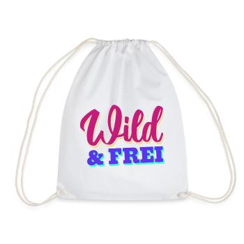 Wild & Frei - Turnbeutel - Weiß - Vorne