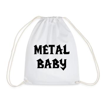 bébé metal metal baby musique metal bébé Rock - Sac de sport léger - blanc - Devant