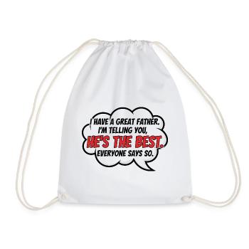 Meilleur cadeau de papa au monde pour le meilleur papa - Sac de sport léger - blanc - Devant