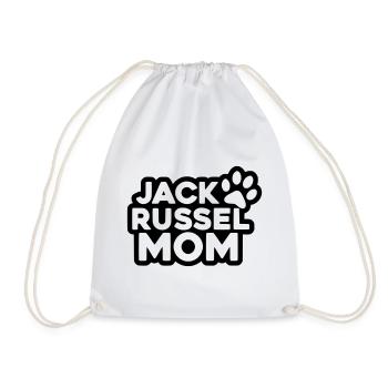 Jack Russel Mom - Designfarbe variabel - Turnbeutel - Weiß - Vorne