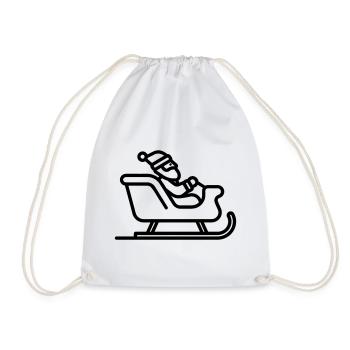traîneau du Père Noël - Sac de sport léger - blanc - Devant
