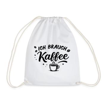 I don't need a plan, I need coffee - Drawstring Bag - white - Front