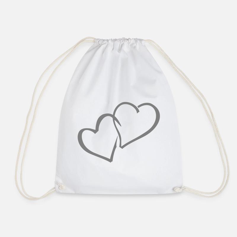 cœurs cœurs cœurs - Sac de sport léger - blanc