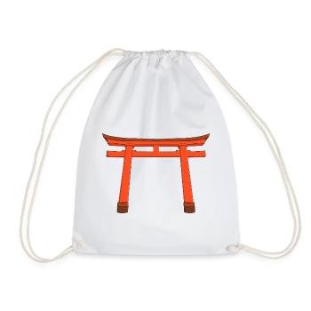 Vivid Torii Gate - Drawstring Bag - white - Front