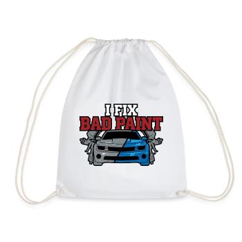 Car Body Workshop Car Body Technician - Drawstring Bag - white - Front