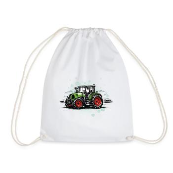 Tracteur vintage – cadeau Trekker en demi-teinte - Sac de sport léger - blanc - Devant