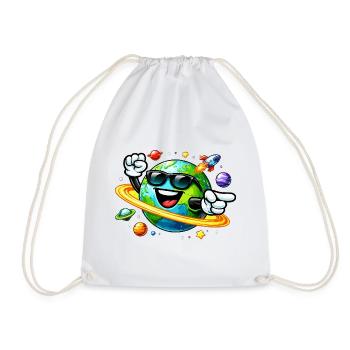 Earth Sunglasses Space Travel - Drawstring Bag - white - Front