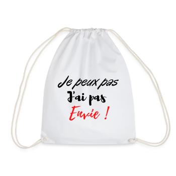 je peux pas j'ai pas envie ! - Sac de sport léger - blanc - Devant