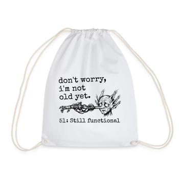 51st Birthday - 51st Anniversary Humor Gift - Drawstring Bag - white - Front